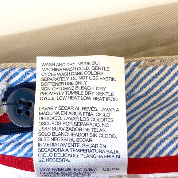 NWOT Tommy Hilfiger Boys Beige Cotton Blend Shorts Size 18 School Uniform Preppy - Picture 6 of 10